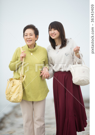 父母和孩子的母親和女兒旅行 36343409