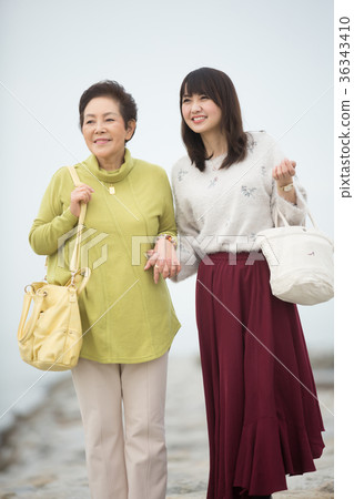 父母和孩子的母親和女兒旅行 36343410