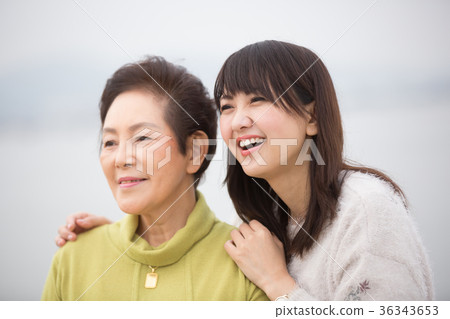 父母和孩子的母親和女兒旅行 36343653