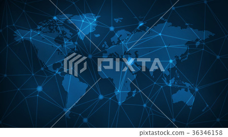 Blockchain technology futuristic hud banner. 36346158