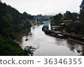 Floating house in river Kwai. Kanchanaburi  36346355