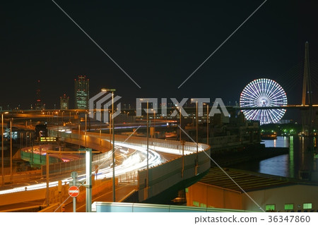 橫跨大阪海灣高速公路的摩天輪5 橫跨大阪海灣高速公路的摩天輪5 36347860