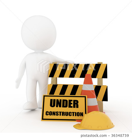 white human under construction on white 36348739