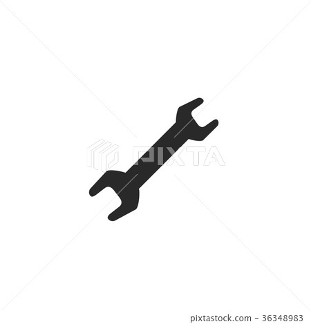 Wrench icon vector illustration isolated on white 36348983