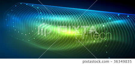 Hi-tech futuristic techno background, neon shapes Hi-tech futuristic techno background, neon shapes 36349835