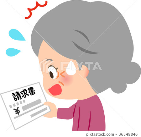 看票據的驚奇的資深夫人 看票據的驚奇的資深夫人 36349846
