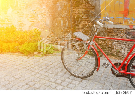 Vintage Red bicycle old Vintage Red bicycle old 36350697