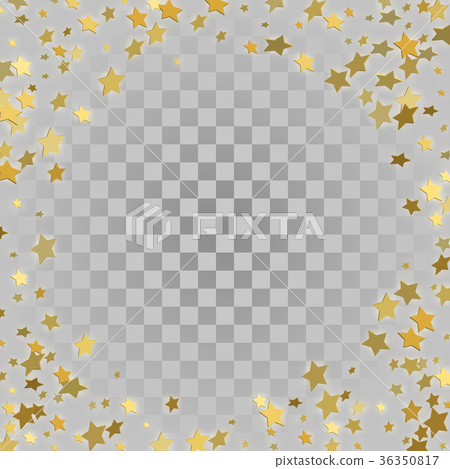 Gold 3d stars on transparent background - Stock Illustration [36350817 ...