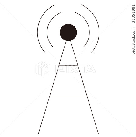 Antenna base station vector icon - Stock Illustration [36351981] - PIXTA