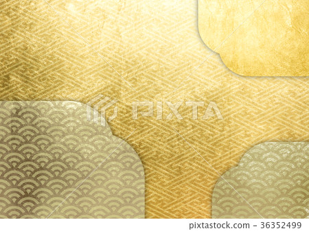 金（鋁箔，藍波，瑪瑙）_（背景材料） 36352499