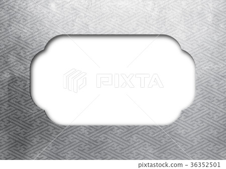 Frame silver _ Saaya shape (background material) _ transparent 36352501