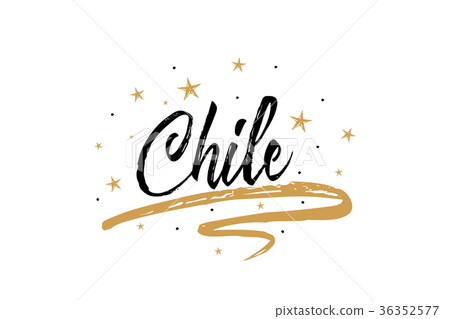 Chile Script Chile. Name country word text card, banner script - Stock Illustration ...