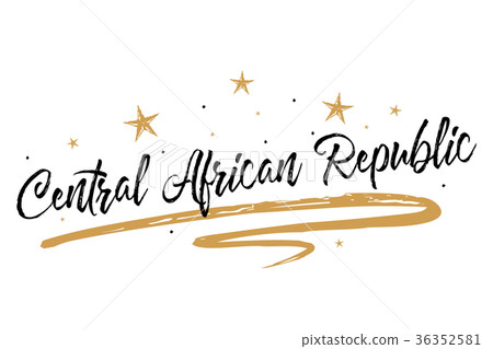 Central African Republic. Name country word text - Stock Illustration ...