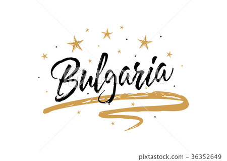 Bulgaria. Name country word text card, banner Bulgaria. Name country word text card, banner 36352649