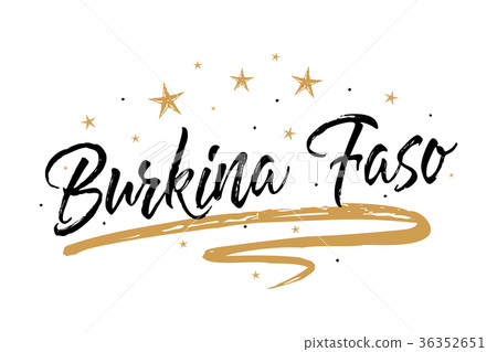 Burkina Faso. Name country word text card banner Burkina Faso. Name country word text card banner 36352651