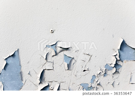 White paint peeled off tin wall 36353647