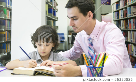 teacher and student learning and drawing 36353825