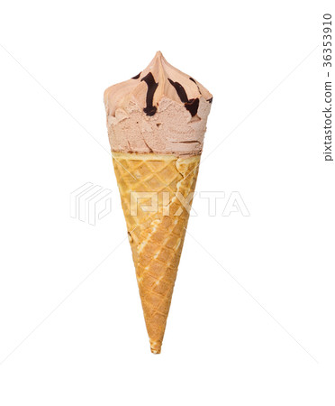 Chocolate ice cream with chocolate glaze Chocolate ice cream with chocolate glaze 36353910