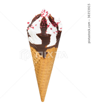 Ice cream cone isolated on white background Ice cream cone isolated on white background 36353915