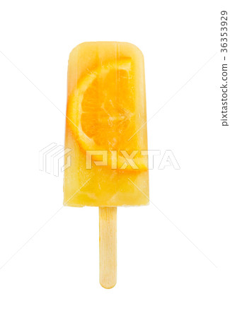Fruit orange ice lolly 36353929