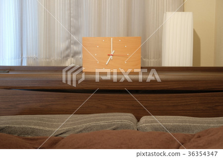 Clock and bed Clock and bed 36354347