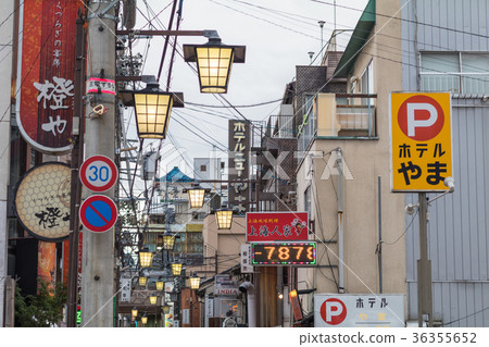 The shopping street of  in Nagano Prefecture,Japan 36355652