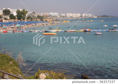 Protaras. Tourist beach resort town in Cyprus. 36357337
