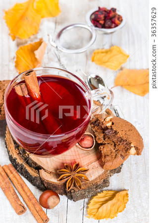 Flavored fruit tea with cinnamon Flavored fruit tea with cinnamon 36357629