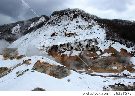 日本 北海道 冬天 雪 地獄 36358573