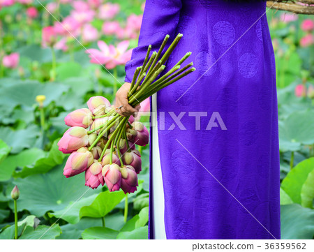 Vietnamese woman in traditional dress 36359562