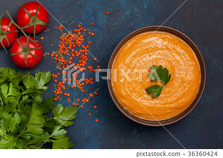 Soup puree of red lentils 36360424