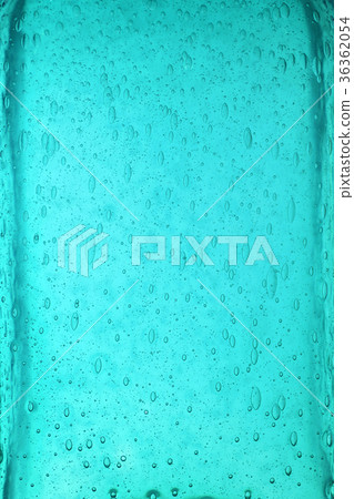 Teal blue glass background texture with bubbles 36362054