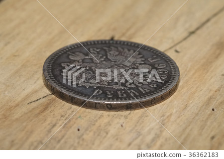 Old tzar russian rouble. Ancient coin. 36362183