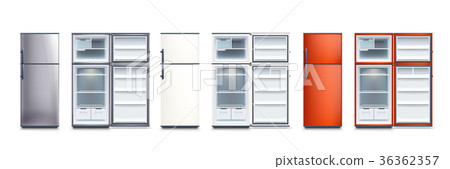fridges set open and closed 36362357