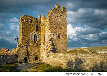 Ruins of Genoese fortress in Feodosia, Crimea Ruins of Genoese fortress in Feodosia, Crimea 36362673