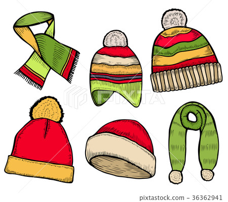 winter clothing icons winter clothing icons 36362941