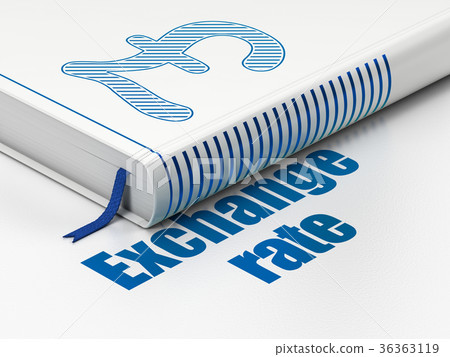 Currency concept: book Pound, Exchange Rate on 36363119