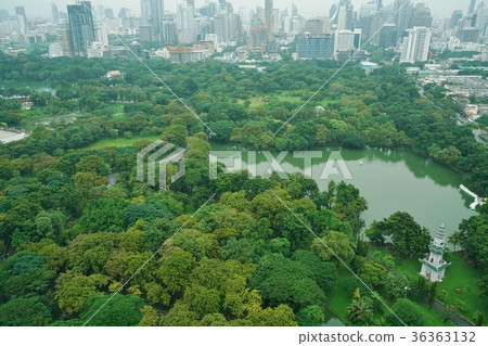 泰國首都曼谷城市公園，Lumpini公園和周邊地區 36363132