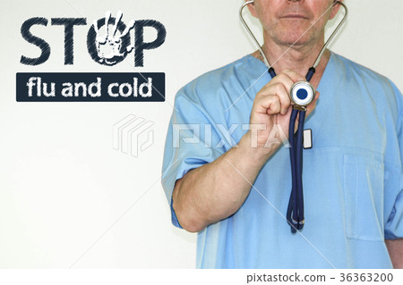 flu and cold stop concept. photo with 36363200