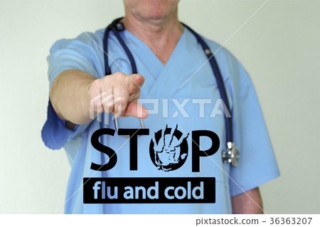 flu and cold stop concept. photo with flu and cold stop concept. photo with 36363207