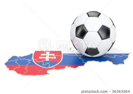 Football ball with map of Slovakia concept 36363864