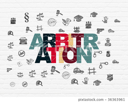 Law concept: Arbitration on wall background 36363961