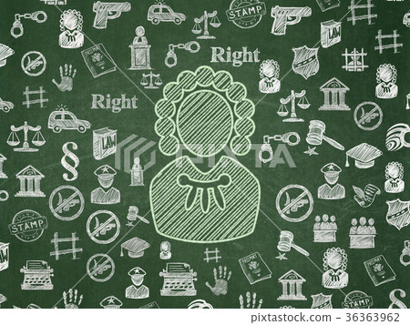 Law concept: Judge on School board background 36363962
