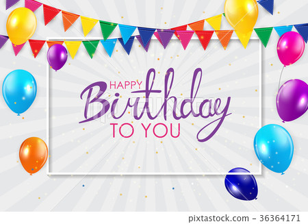 Abstract Happy Birthday Background Card Template Abstract Happy Birthday Background Card Template 36364171