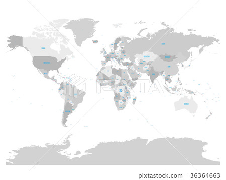 Political map of World with country names and Political map of World with country names and 36364663