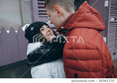 couple in winter 36365170