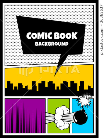 Color comics book cover vertical backdrop 36365637