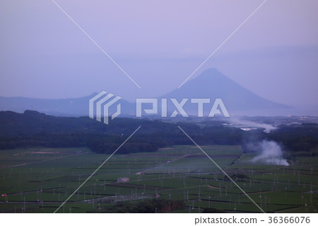 Kaimondake和池田湖自然風景旅行旅行指宿南九州雲 36366076