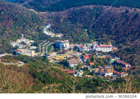 從雲仙山霧島觀看雲仙溫泉鎮 從雲仙山霧島觀看雲仙溫泉鎮 36366104