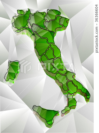 abstract triangular map of Italy 36366604